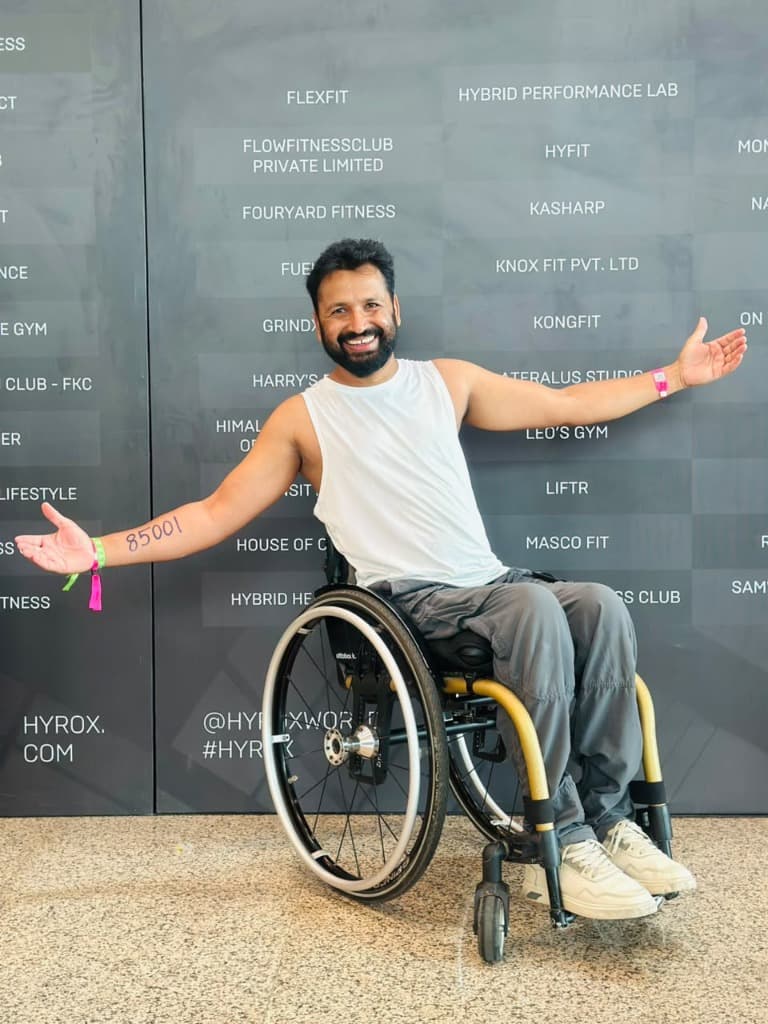 Mohammad Imran smiling at HYROX Delhi